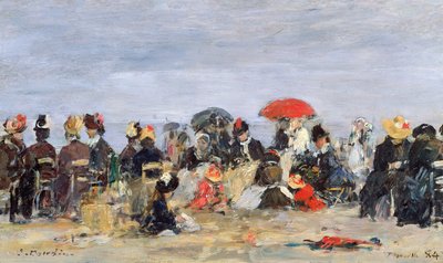 Figures sur une plage, 1884 - Eugene Louis Boudin